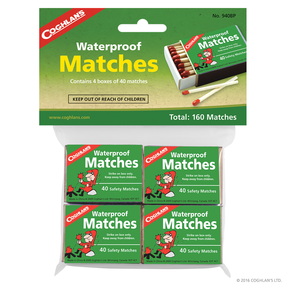 Coghlan's Waterproof Matches 4pk 1 Cohglan's Waterproof Matches 4pk