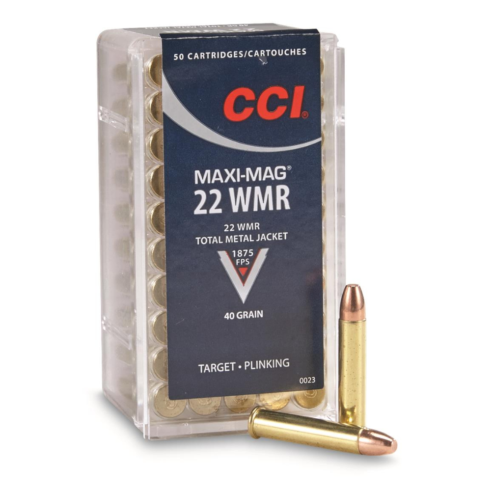 CCI Maxi Mag 22 WMR Ammunition 1 CCI Maxi Mag 22 wmr