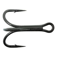 Mustad Black 3x Treble Hook 5Pk