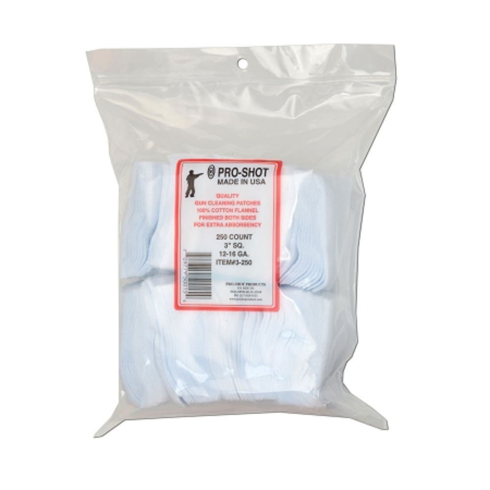 Pro Shot Cleaning Patches - Shotgun 250pk 1 Pro Shot Cleaning Patches