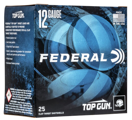 Federal Top Gun Lead 12ga Shotshells - 250 Pack Case 1 FEDERAL top gun