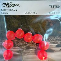 vedder soft beads clear red