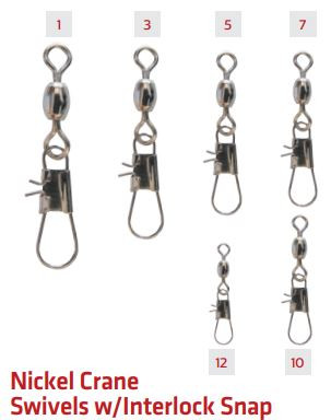 Pucci Nickel Crane Swivel With Interlock Snap 1 Pucci Nickel Crane Swivel With Interlock Snap